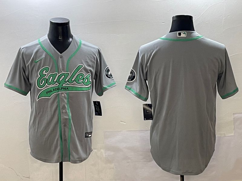 Men Philadelphia Eagles Blank Grey Jointly Name 2025 Nike Limited NFL Jersey style 1->philadelphia eagles->NFL Jersey